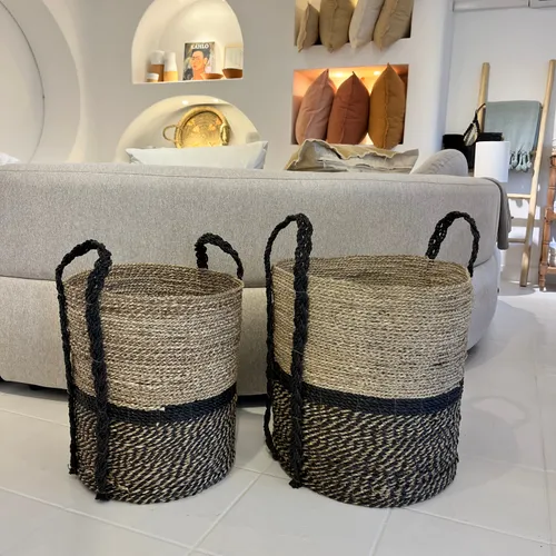 Set canastos Oreo en Madera natural - Canastos, Uruguay | Martinika Deco