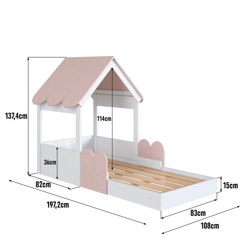 Cama Gretel – Rosado - Dormitorio, Uruguay | RM Muebles y Deco, vista 3