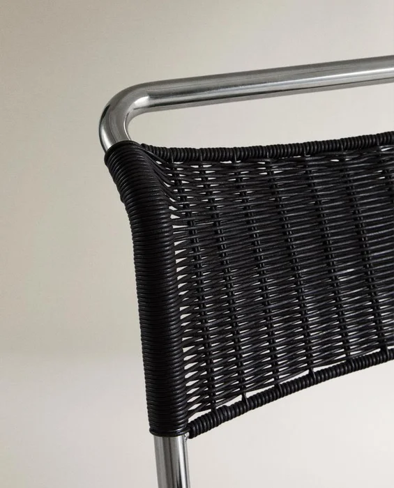 SILLA ACERO INOXIDABLE Y PIEL en Marrón - Sillas, Uruguay | Zara Home, vista 4