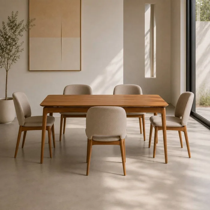 Mesa de Comedor Wind - 180 x 90 - Canela en Blanco - Mesas de comedor, Uruguay | Nyr, vista 4