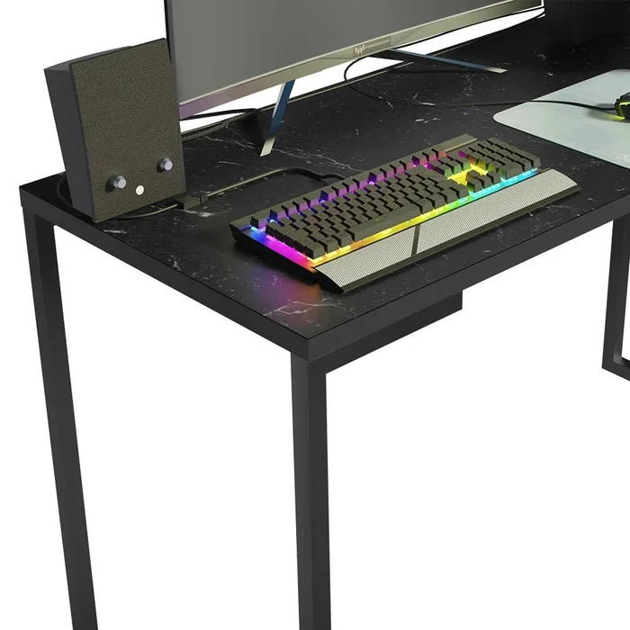 Mesa de escritorio Industrial Madera y Hierro 120cm en Negro - Escritorios, Uruguay | Balton, vista 10