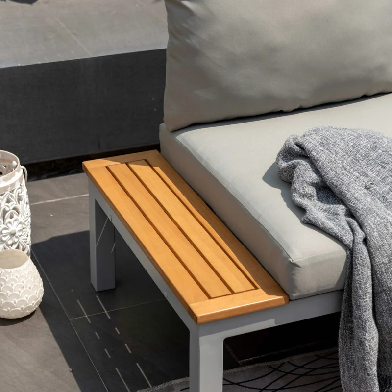 Sillón 1 cuerpo con mesa - Kingsbury en Gris - Muebles para el exterior, Uruguay | Rústico Hogar, vista 3