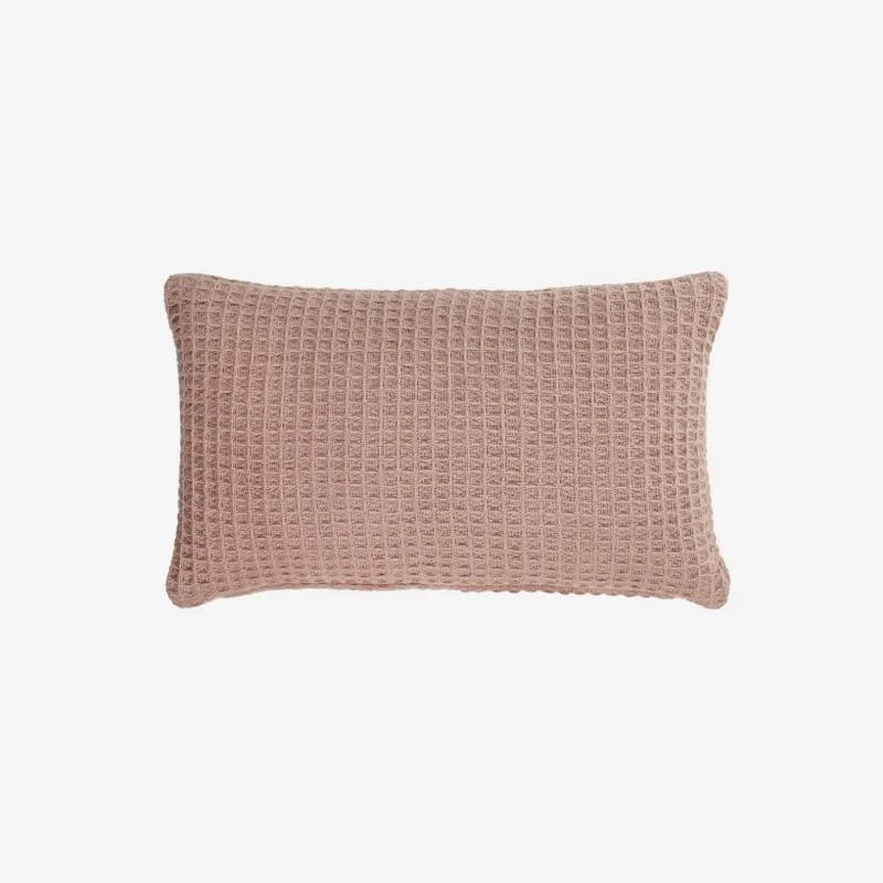 Almohadón Shallowy 100% algodón - rosa 30 x 50 cm en Rosa - Textiles, Uruguay | Kavehome