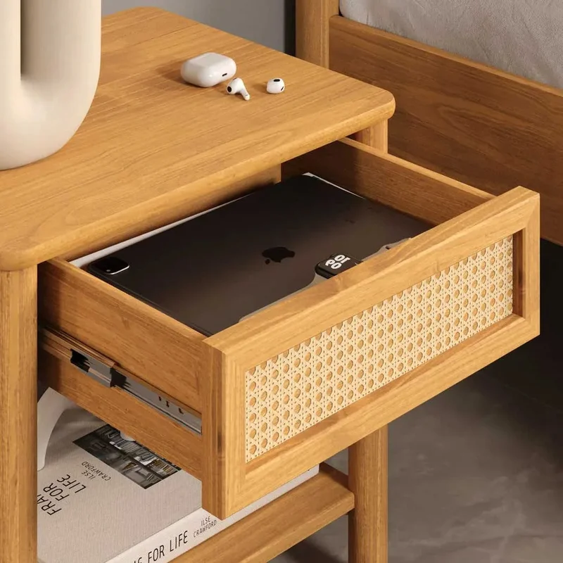 Mesa de luz Semira Ratan - Madera Maciza en Madera natural - Mesas de luz, Uruguay | Balton, vista 8