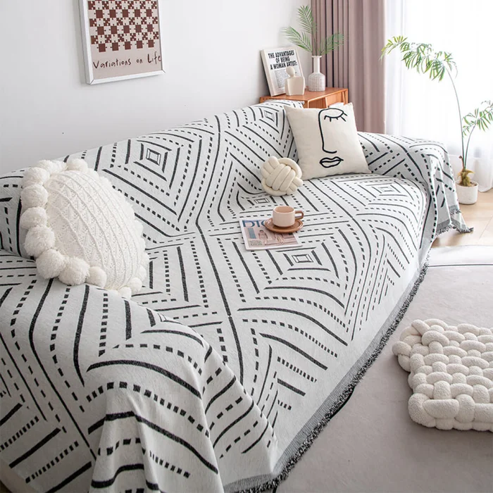 Manta sillón y cama punteada 180x300cm - gris en Gris - Textiles, Uruguay | Buho Store, vista 3