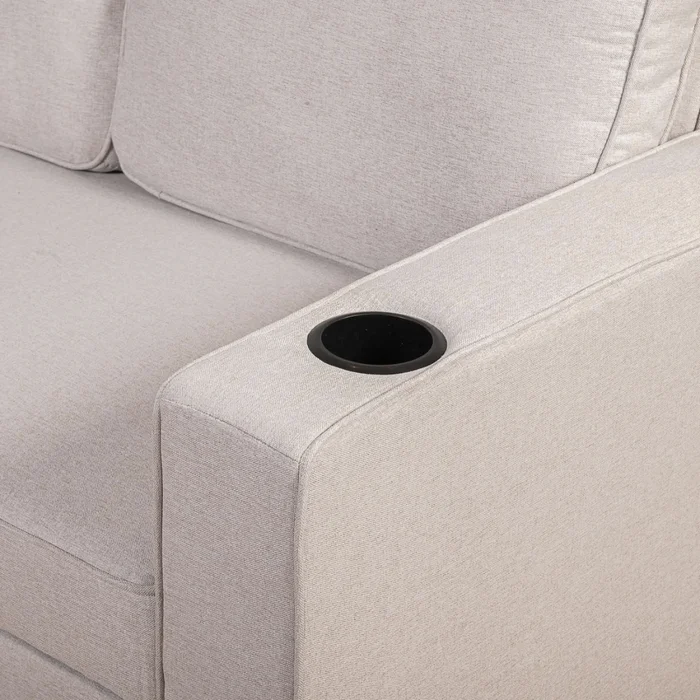 Sofá Cama Milan 150 cm - Beige en Beige - Sillones y sofás, Uruguay | Berna Home, vista 5