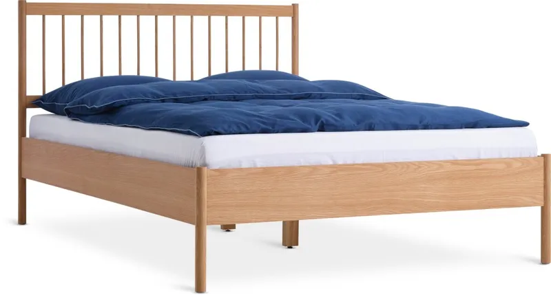 Estructura cama STUBBERUP Queen 160x200 roble en Madera natural - Dormitorio, Uruguay | JYSK