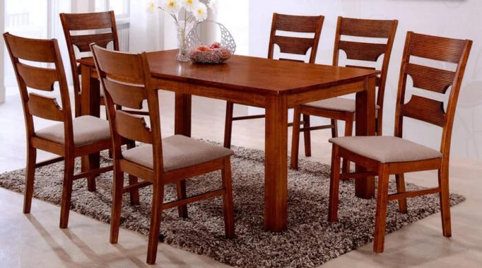 JUEGO DE COMEDOR 6 SILLAS HV MALTA - Mesas de comedor, Uruguay | Alfa Ventas, vista 3