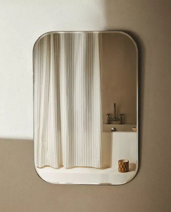 ESPEJO PARED MARCO REDONDEADO en Plateado - Espejos, Uruguay | Zara Home