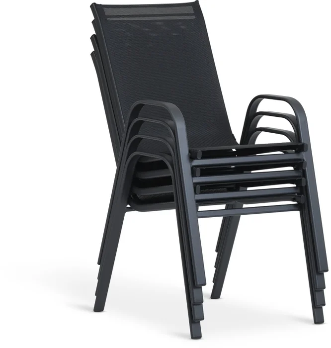 Silla apilable LEKNES negro en Negro - Muebles para el exterior, Uruguay | JYSK, vista 5