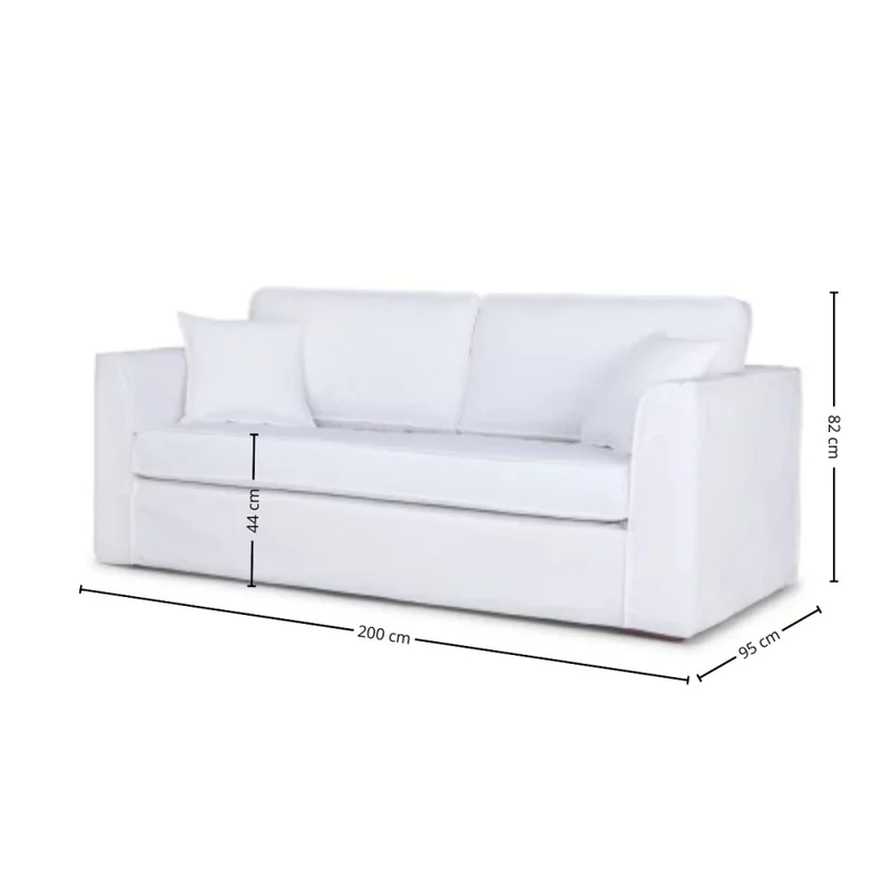 Sofá Brenta con Funda - Tela Standard - 3 cuerpos - A fabricar en Blanco - Sillones y sofás, Uruguay | Nyr, vista 4