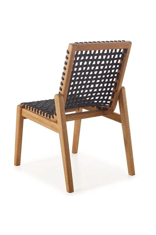 SILLA TRACO CUERDA NEGRA 56x62x85CM JATOBA - Muebles para el exterior, Uruguay | Vinibel, vista 3