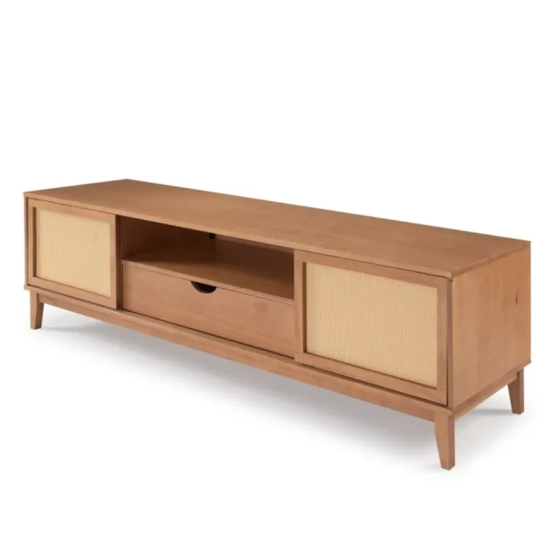 Rack Tv 2 Puertas 1 Cajon Urban Oak-miel 1.90 en Madera natural - Muebles para TV, Uruguay | Albanés