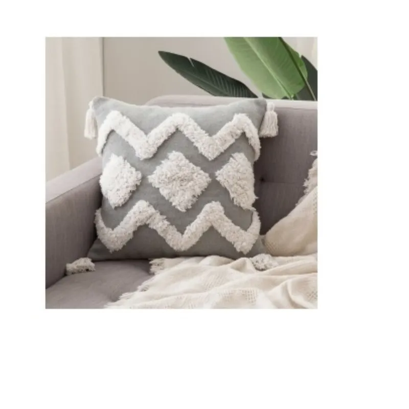 Almohadón Boho en Gris - Textiles, Uruguay | Finkel
