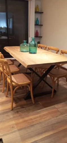 Juego De Comedor Madera Ozark Industrial 6 Sillas Vienesas A Eleccion en Madera natural - Mesas de comedor, Uruguay | Ozark Home, vista 10