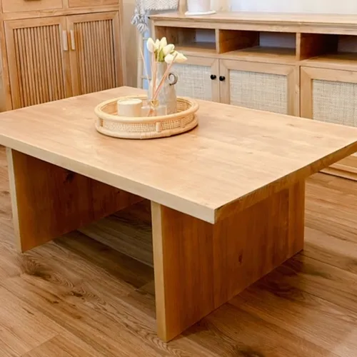 Mesa ratona rectangular en Madera natural - Mesas de living, Uruguay | Decoramuss