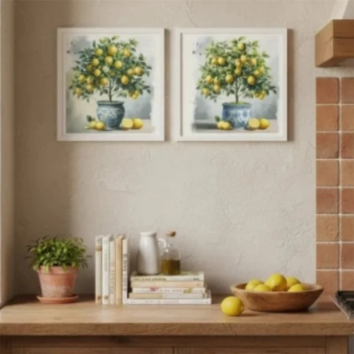 CUADRO CANVAS 30x30cm LIMONES 2 en Multicolor - Decoración de pared, Uruguay | Decohogar, vista 2