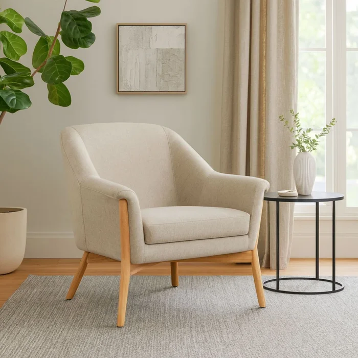 POLTRONA BOURBON BEIGE en Beige - Butacas, banquetas y puffs, Uruguay | Viasono