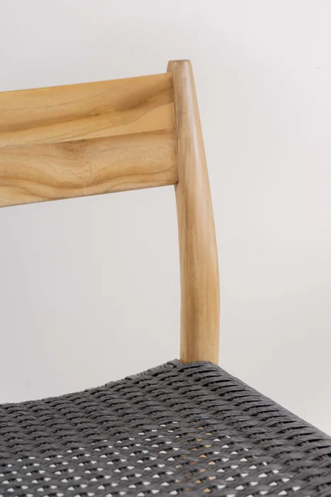 Banquetas en teca y loom sintético - Butacas, banquetas y puffs, Uruguay | Entrecasa, vista 2