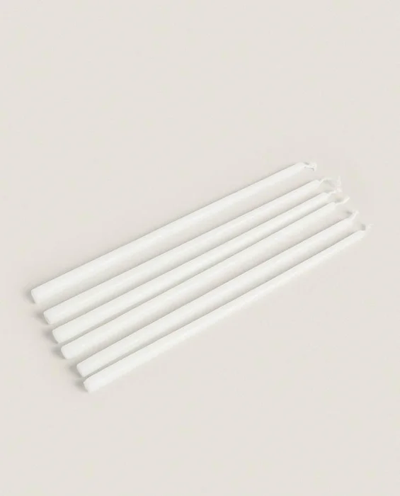 PACK VELAS LARGAS DECORATIVAS CILINDRO (PACK DE 6) en Blanco - Velas y Portavelas, Uruguay | Zara Home, vista 3