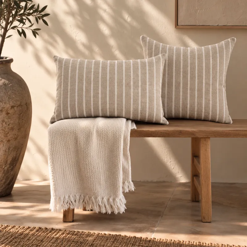 Duo  Mara en Beige - Textiles, Uruguay | Decilo con Alma