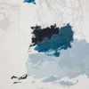 Cuadro abstracto Erale gris y azul pintado a mano 47 x 182 cm - 80 x 100 cm en Multicolor - Decoración de pared, Uruguay | Kavehome, vista 3 de 4
