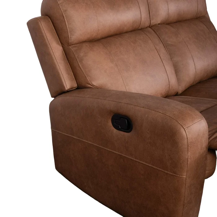 Recliner Manual 2 Cuerpos Tela Marron Hamilton Camel en Beige - Sillones y sofás, Uruguay | Divino, vista 7