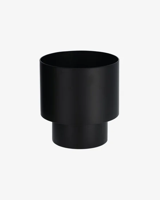 Macetero redondo Mash metal negro Ø 28 cm en Negro - Macetas, Uruguay | Kavehome