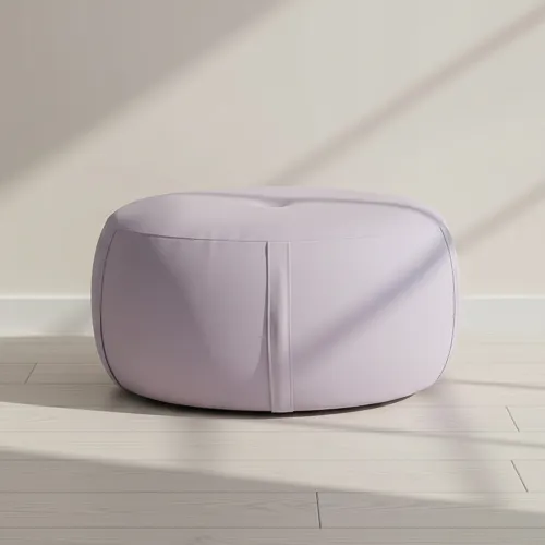 Puff Tela Natural-beige Olten Beige Claro en Violeta - Sillones y sofás, Uruguay | Divino