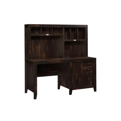 Escritorio con Biblioteca - Sauder - Linea Dakota Pass en Marrón - Bibliotecas, Uruguay | Ecowood