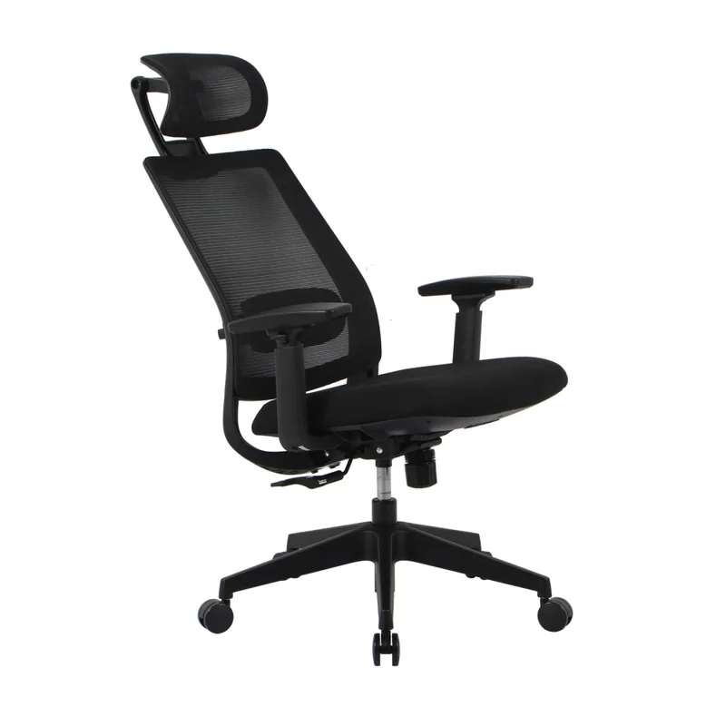 Silla De Oficina Malla-y-metal Negro 2788f-1m en Negro - Escritorios y sillas de escritorio, Uruguay | Divino, vista 3