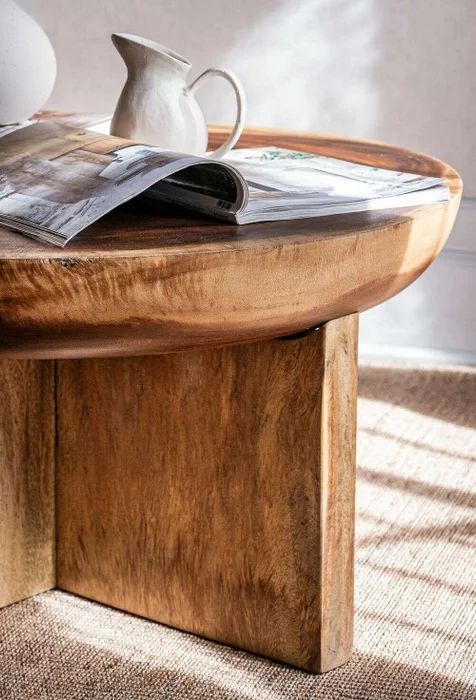 MESA MEDITERRANEO - SUAR - DIAMETRO 75 CMS en Madera natural - Mesas de living, Uruguay | La Iberica, vista 11