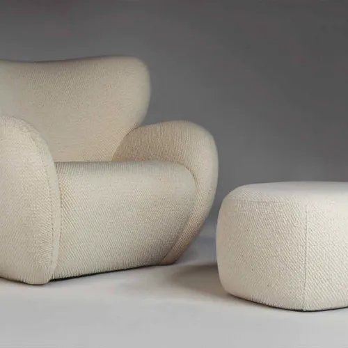 Poltrona Dolphin en Off-white - Butacas, banquetas y puffs, Uruguay | Casa Brava