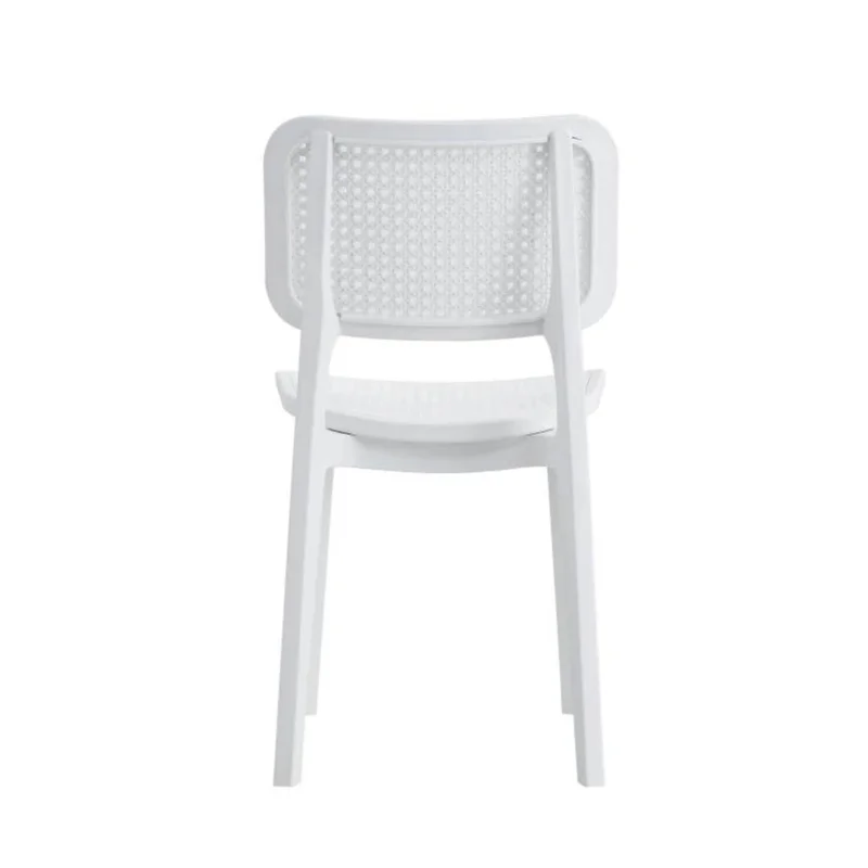 Silla Simil Rattan de polipropileno - Blanco en Blanco - Sillas, Uruguay | Ecowood, vista 4
