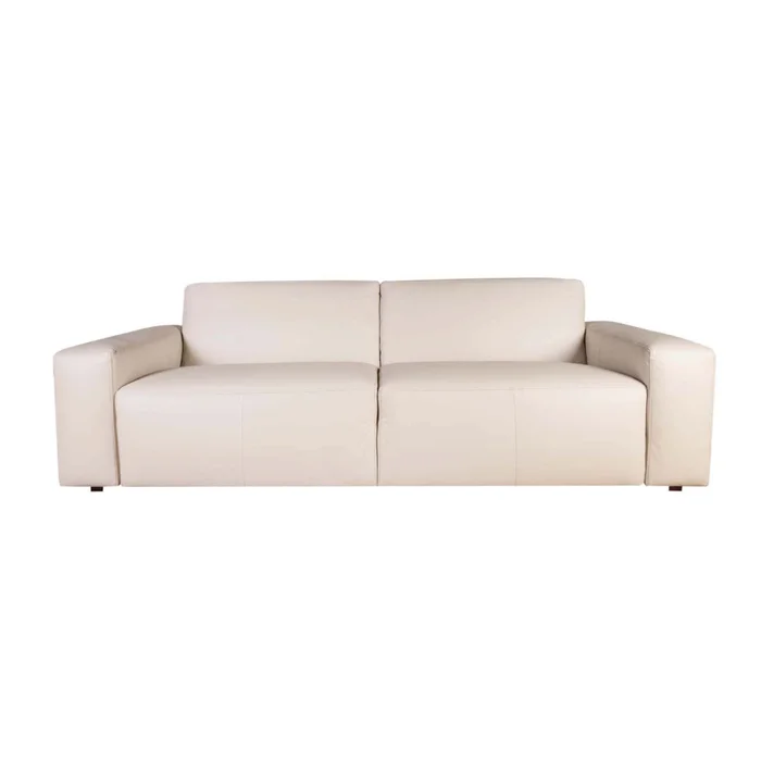 Sofa 3 Cuerpos Cuero-y-madera Natural-beige Loft Arena en Beige - Sillones y sofás, Uruguay | Divino, vista 3