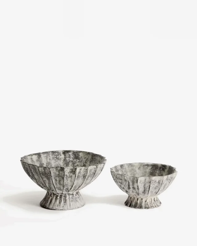 Centro de mesa Valura de papel maché gris - Ø 26 cm en Gris - Jarrones, Uruguay | Kavehome, vista 5