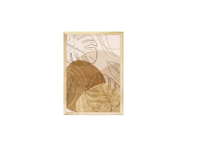 Lámina con Marco de Madera en Madera natural - Decoración de pared, Uruguay | Finkel