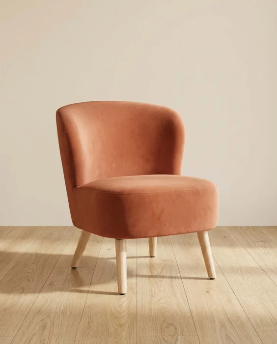 Butaca Tela Naranja Mila Terracot en Terracota - Sillones y sofás, Uruguay | Divino