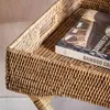 BANDEJA DE RATTAN CON SOPORTE / MESA AUXILIAR / BARCITO NUDE en Naranja - Mesas de living, Uruguay | La Iberica, vista 4 de 4