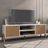 Rack de tv Linea Veneza - Blanco/Miel en Multicolor - Muebles para TV, Uruguay | La Cueva Muebles, vista 1 de 4
