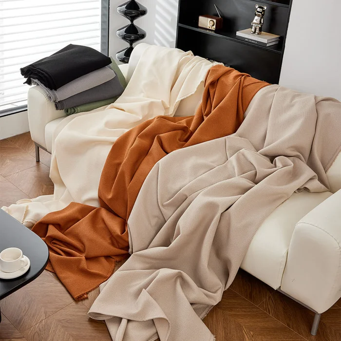 Manta sillón y cama 180x300cm - caqui en Beige - Textiles, Uruguay | Buho Store, vista 7