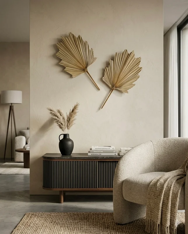 Hoja Modelo Palma en Madera natural - Decoración de pared, Uruguay | Indrana, vista 3
