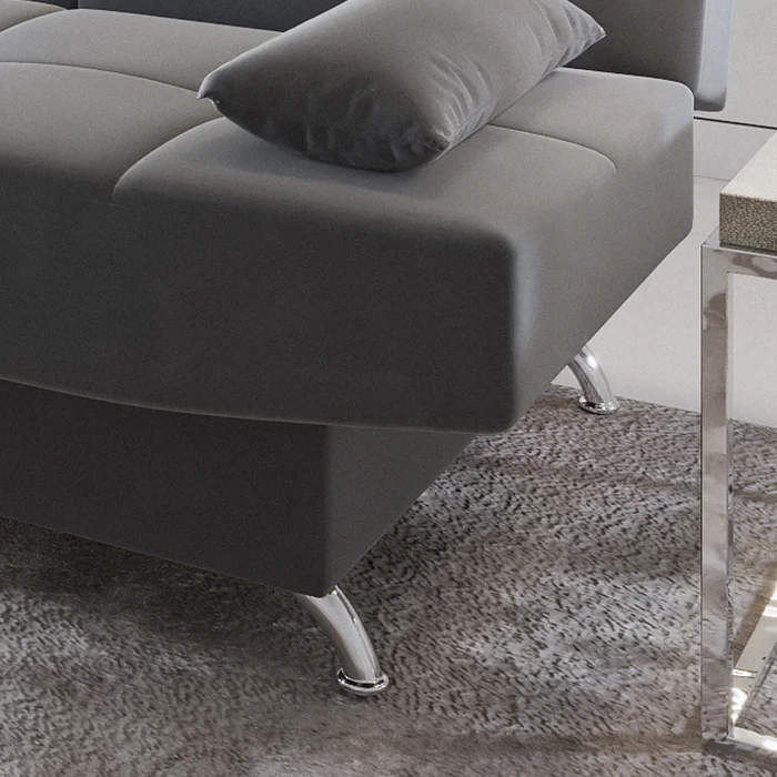 Sofa Cama Living Sillon Reclinable Microfibra Eros Gris en Gris- Marron - Sillones y sofás, Uruguay | Soy Hogar, vista 2