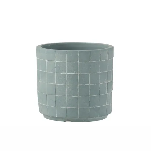 Maceta Ceramica Celeste Square en Azul - Jarrones, Uruguay | Divino