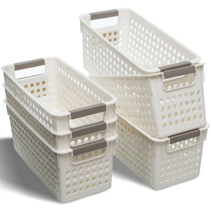 Cesto Almacenamiento Angosto Mediano en Blanco - Canastos, Uruguay | Buho Store, vista 2