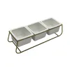 3 MACETAS CERAMICA 28x10x10CM BLANCO/DORADO en Blanco - Macetas, Uruguay | Koz, vista 1 de 4