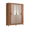 Ropero 6 Puertas 4 Cajones Con Espejo Y Patas Mdp - Roperos y placares, Uruguay | Muebles Express, vista 1 de 5