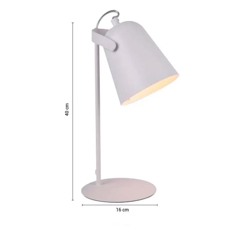 Lámpara de Mesa Broadway Blanco en Blanco - Lámparas de mesa, Uruguay | Serlux, vista 5