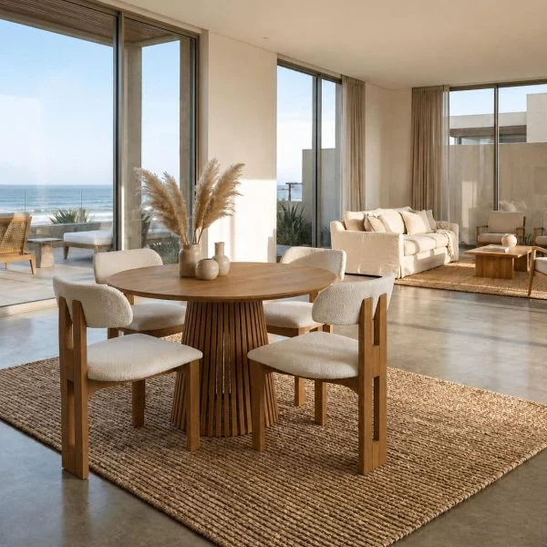 MESA MIAMI 120 cm Diametro TONO ROBLE CARVALHO en Marrón - Muebles, Uruguay | Indrana, vista 4