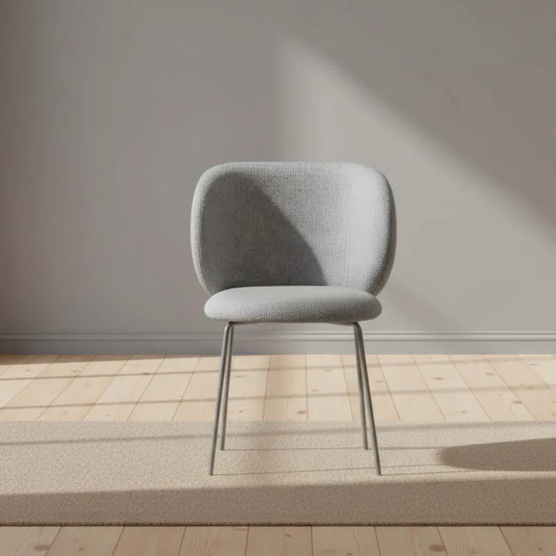 Silla De Comedor Mdf-y-acero Natural-beige Abril en Beige - Sillas, Uruguay | Divino